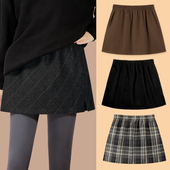 秋冬屁帘女鲨鱼裤 遮挡裙神器半身裙下摆卫衣叠穿裙子大码 遮臀短裙