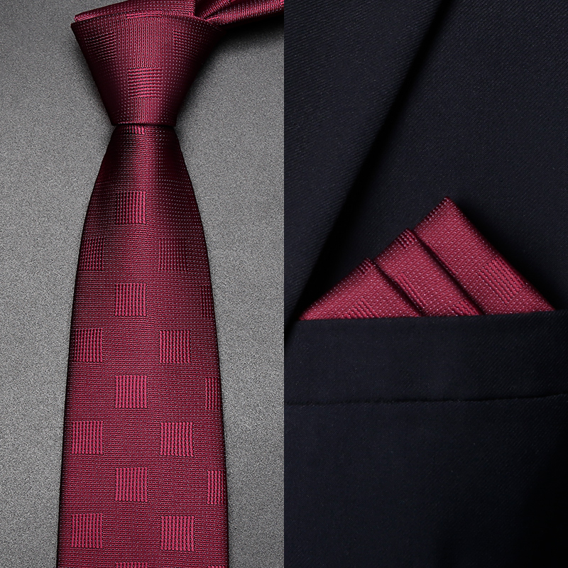 感酒红色领带男士正装西装衬衫婚礼衬衫配饰新郎结婚手打商1120z