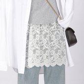 白色花边半身裙黑色潮 蕾丝屁帘女叠穿搭配裙帘时尚 2026春夏季 新品