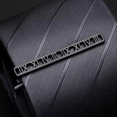 夹子商务领夹高档领带别针潮女礼盒装 枪色简约男士 领带夹正装 银色