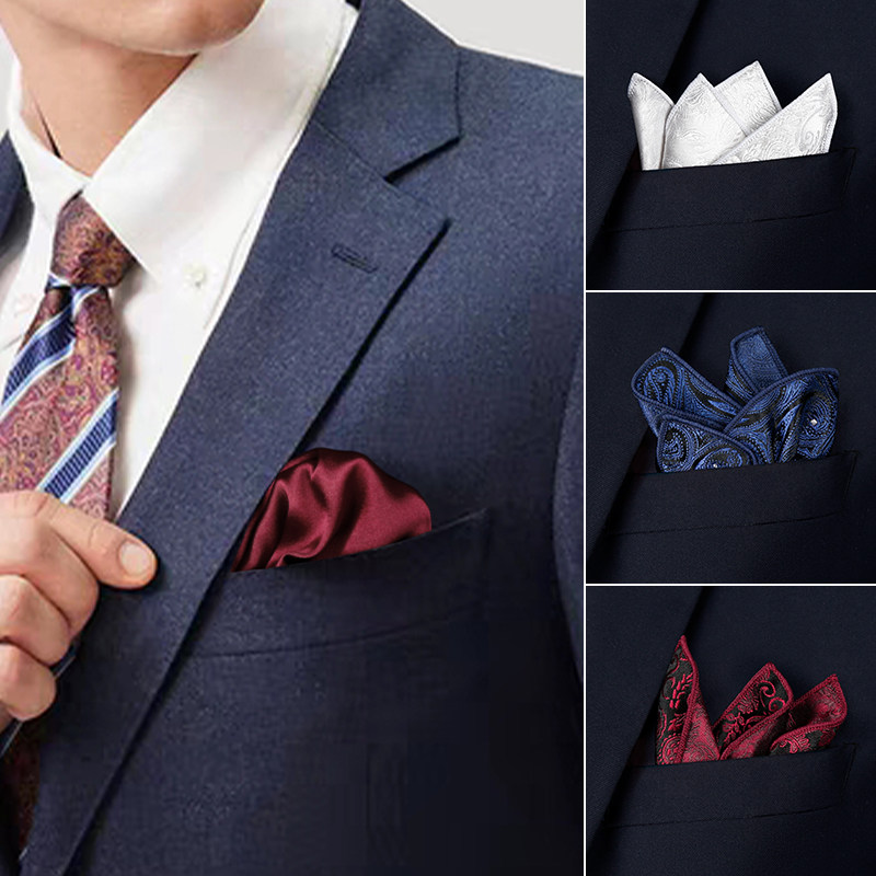 西服胸巾真丝小丝巾男士西装口袋巾方巾白色正装高级胸口巾桑蚕丝