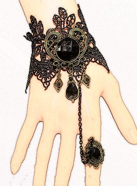 玛丽苏手链ins蕾丝小众设计宝石