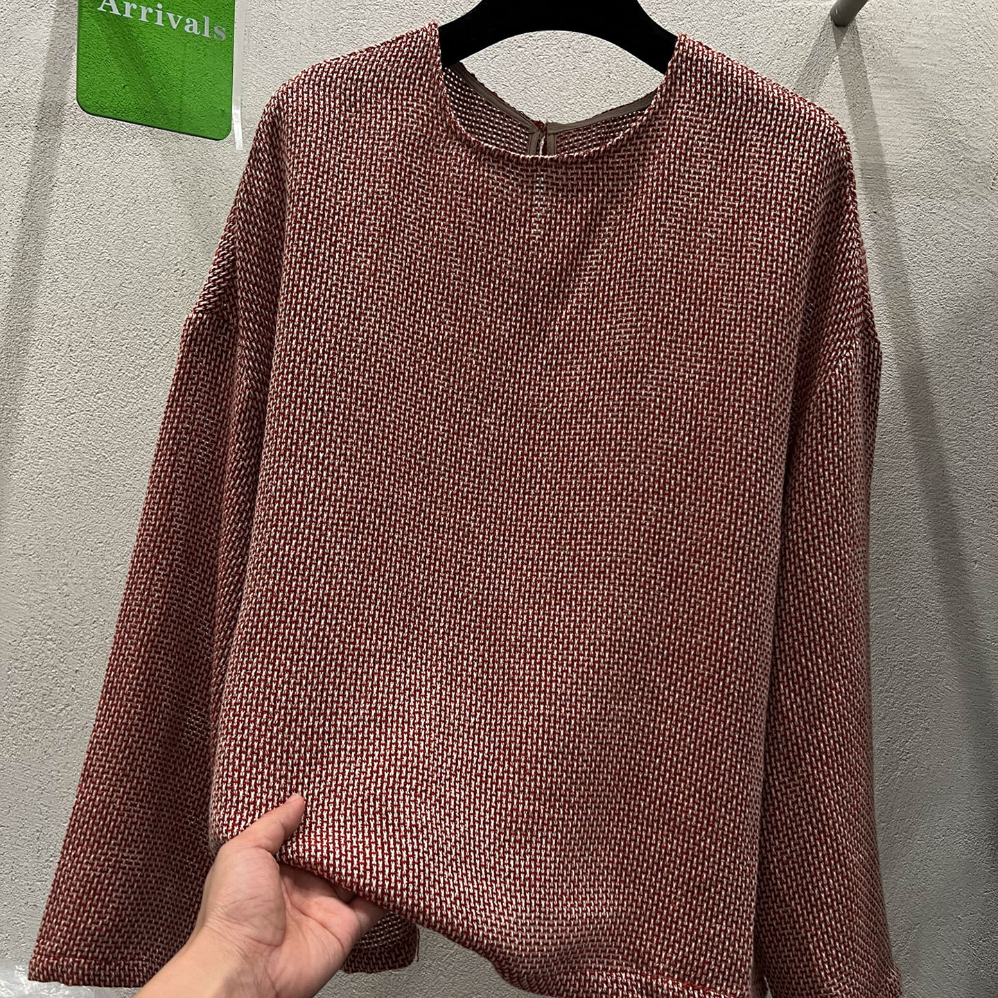 圆领亚麻长袖衬衫女秋季上衣