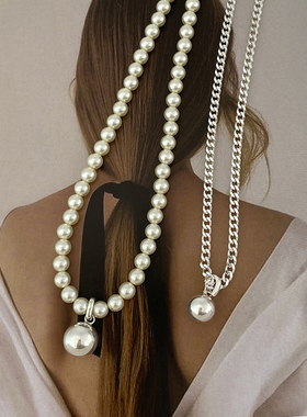 纯银女生圆球简约吊坠