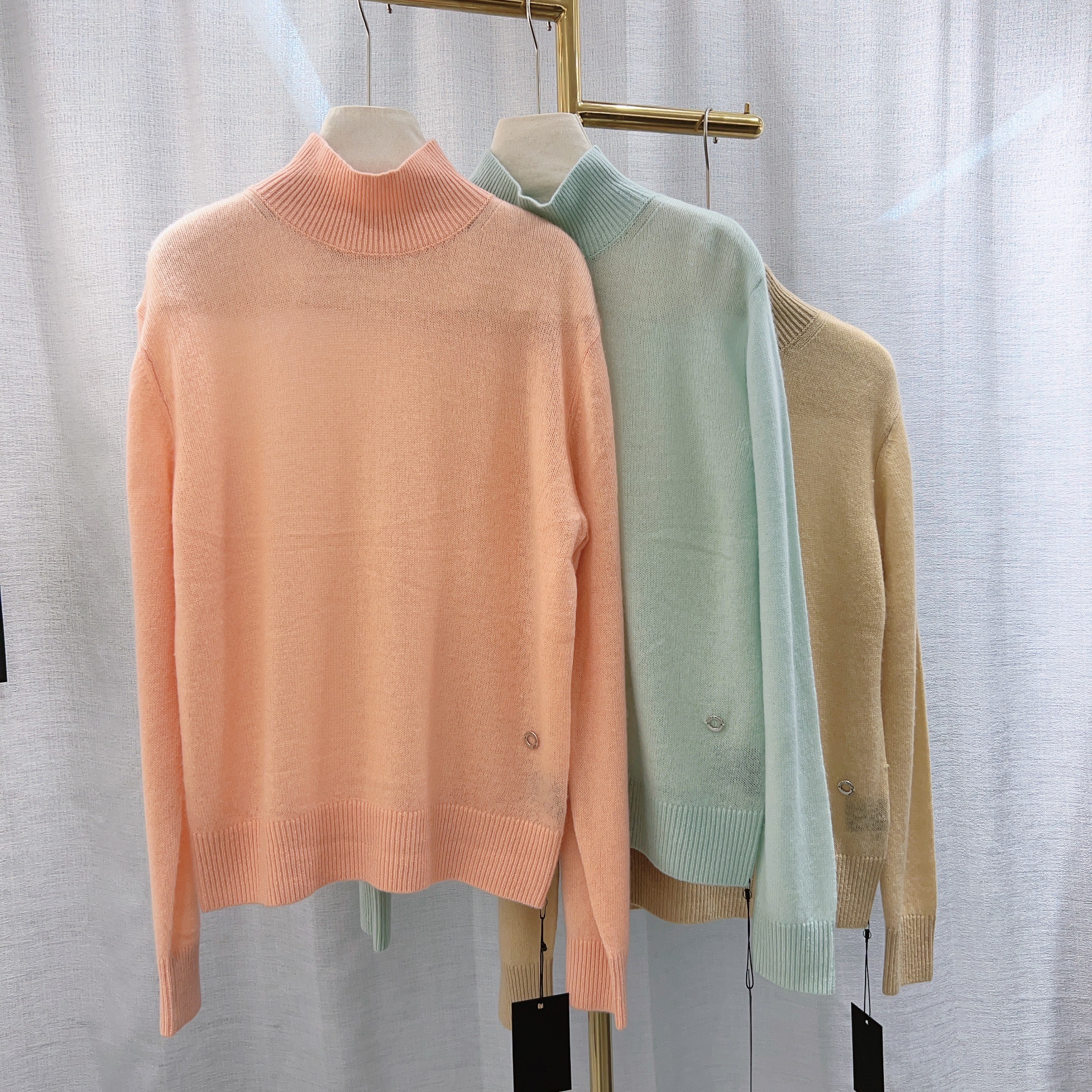 慵懒松弛感LP高领羊毛羊绒休闲套头毛衣秋冬保暖打底针织衫女套头