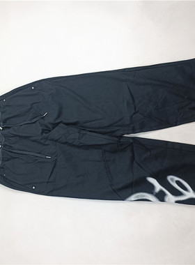 LI-NING/李宁男子韦德系列时尚涂鸦休闲运动宽松长裤AKXT795-B品