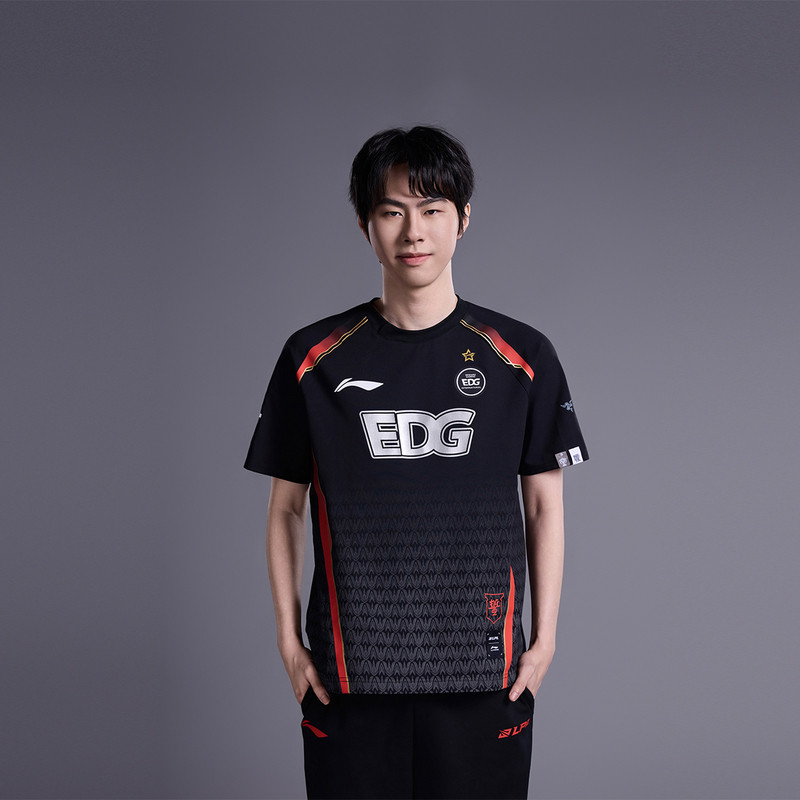 李宁LPL赛季EDG战队经典队服短袖T恤男女潮流夜光运动服ATSU671-1