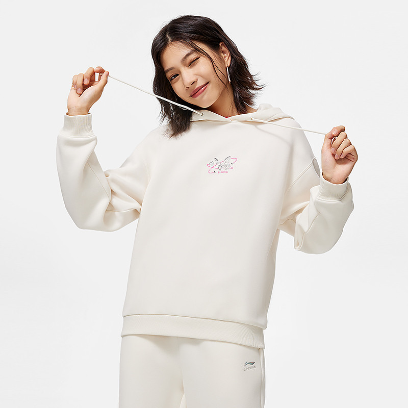 李宁卫衣女春运动系列舒适透气宽松休闲套头连帽卫衣AWDU042--B品,运动服/休闲服装,运动卫衣/套头衫,淘宝优惠券,粉丝福利购,淘宝优惠卷