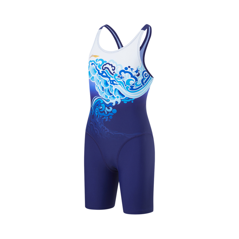 LI-NING/李宁游泳系列女大小童舒适弹力紧身型泳衣YSLT010-2-B品