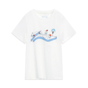 T恤男童夏运动时尚 系列透气常规短袖 YHST049 B品 文化衫 李宁短袖