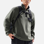 李宁卫衣男士 秋冬套头衫 户外抓绒衣保暖内胆运动服AWDUA17