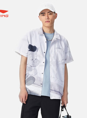 李宁运动T恤春夏迪士尼联名POLO衫短袖男衬衫半袖文化衫ASHS431