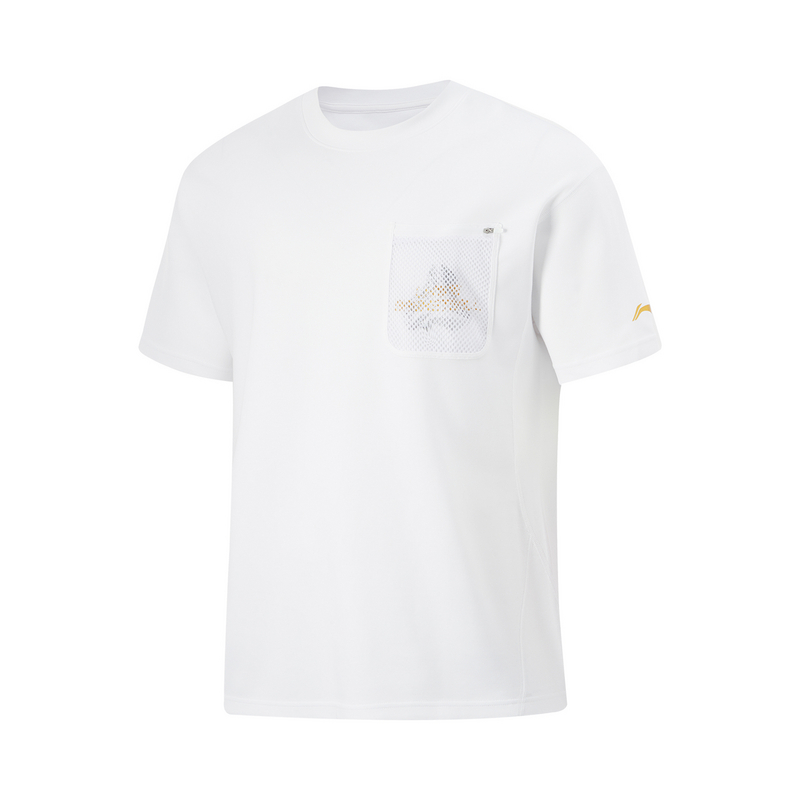 LI-NING/李宁篮球系列男子夏季运动宽松舒适短袖T恤AHSU607-B品