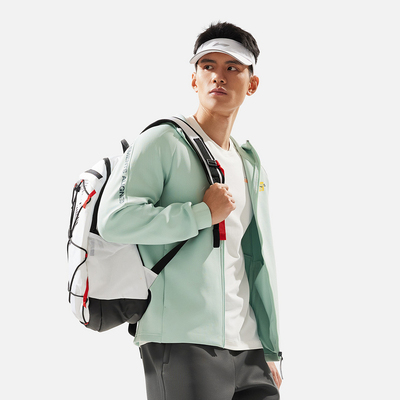 李宁卫衣秋男跑训系列时尚透气简约百搭开衫连帽卫衣AWDU181-B品