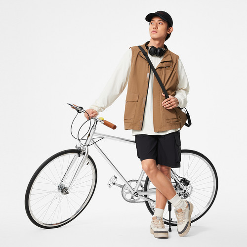 李宁工装短裤秋季新款时尚潮流男子速干休闲运动裤 AKSU517-B品