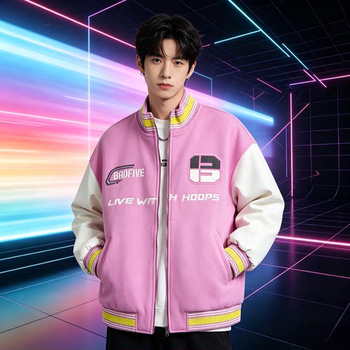 李宁运动生活系列男棉夹克宽松保暖运动棒球服外套AJMV211