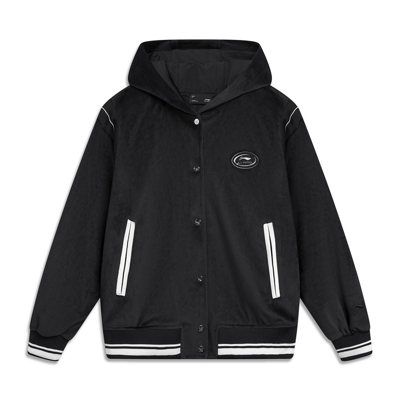 LI-NING/李宁女子运动生活系列休闲宽松百搭针织外套AFDU034-B品