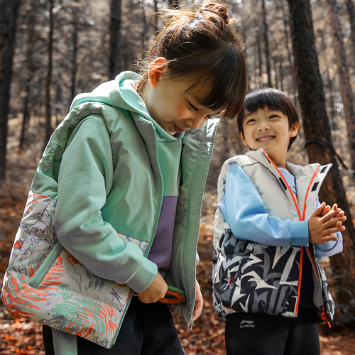 LI-NING/李宁童装男小童运动生活系列保暖休闲羽绒马甲YMRT003-2