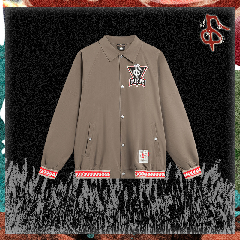 李宁风衣男秋季反伍BADFIVE系列舒适时尚宽松休闲外套AFDT737-