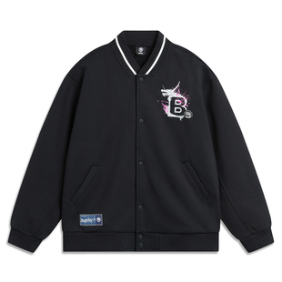 李宁男子反伍BADFIVE篮球系列加绒宽松保暖休闲外套AFDU307 B品