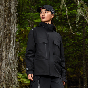 李宁CF溯万龙甲男女同款 B品 防风透湿户外徒步单层冲锋衣AEMU043