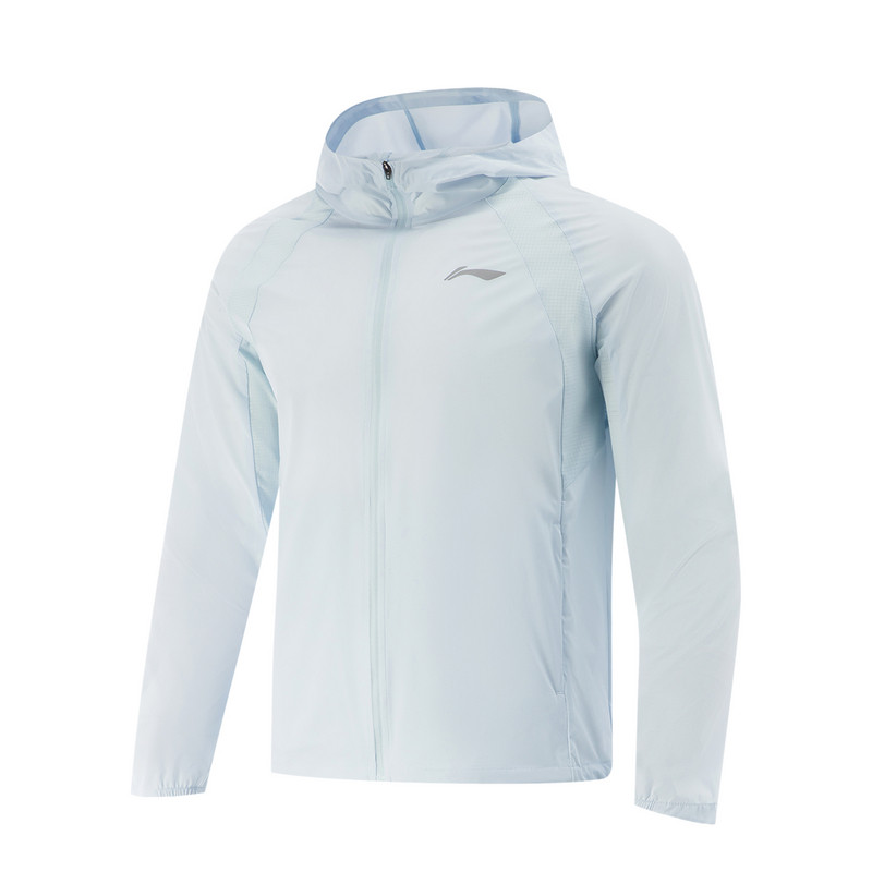 李宁运动风衣男子2025春季新款跑步系列舒适防晒连帽外套 AFDV519