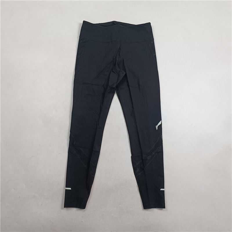 李宁瑜伽裤女夏高腰提臀紧身裤速干打底跑步健身裤AULS046-B品