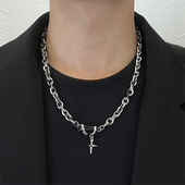 HUANGLIN 高级星芒项链男设计感小众潮牌锁骨链女ins嘻哈配饰男士