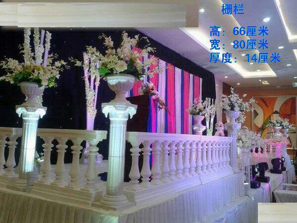 婚礼泡沫喷砂栅栏摆件舞台背景装饰花瓶栅栏 迎宾区栅栏婚庆道具