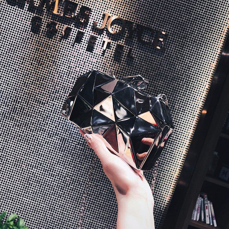 2019 new pattern Europe and America Fashion women bag Banquet Metal clutch bag Messenger chain Square bag Banquet packagesin the Leather/Lady bags/Men's bag, Ms. bags  category - from Buy2taobao.com to provide professional Taobao agent buy service