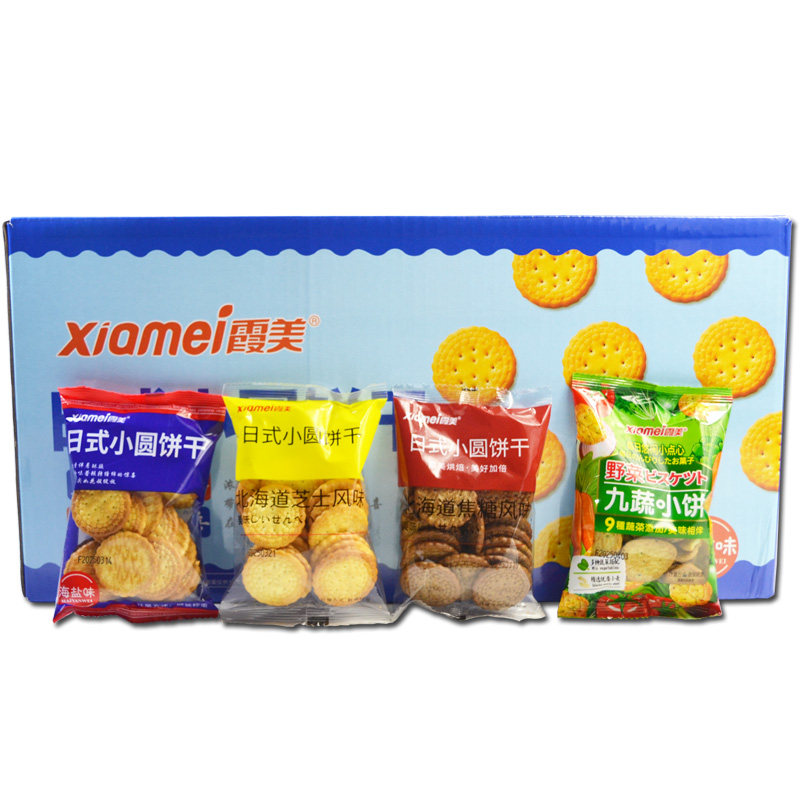 霞美日式小圆饼海盐焦糖芝士
