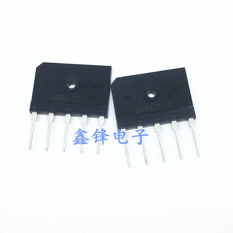 全新原装SGBJ3512 三相整流桥 桥堆 扁桥 单排5脚 35A1200V - 实物图