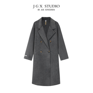 气质百搭四粒扣双面呢大衣外套A2553 韩版 毛呢大衣女冬季 2025新款