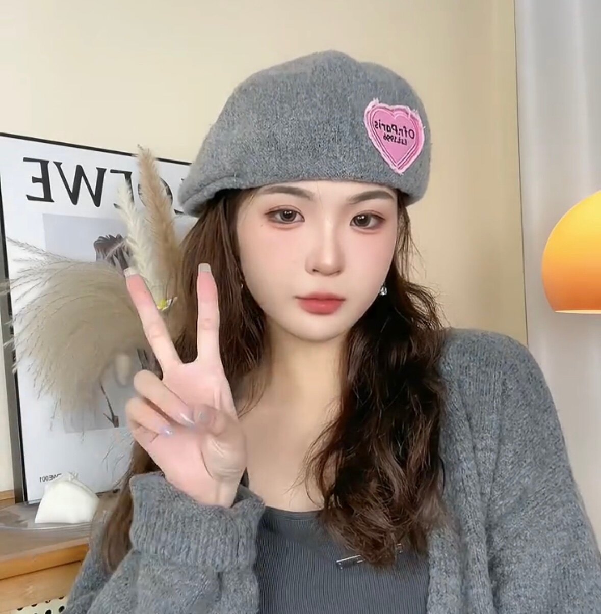 前进帽女日系一帽多戴复古秋冬季