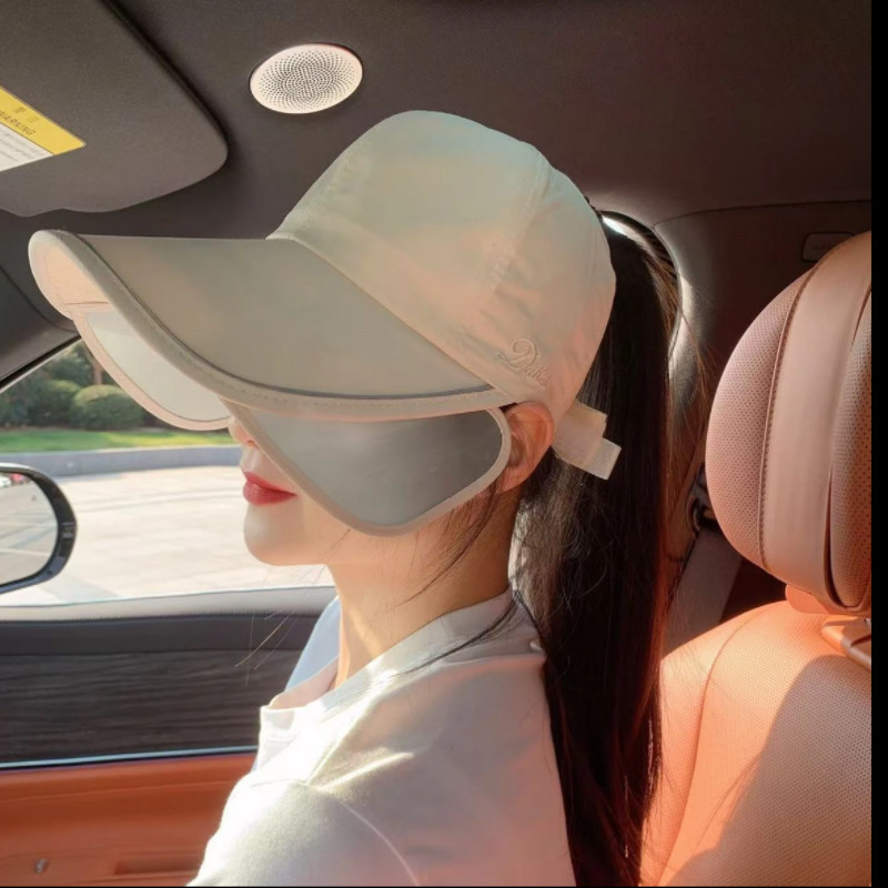韩版防晒宽檐棒球帽女夏季速干可伸缩板鸭舌帽遮脸紫外线太阳帽子