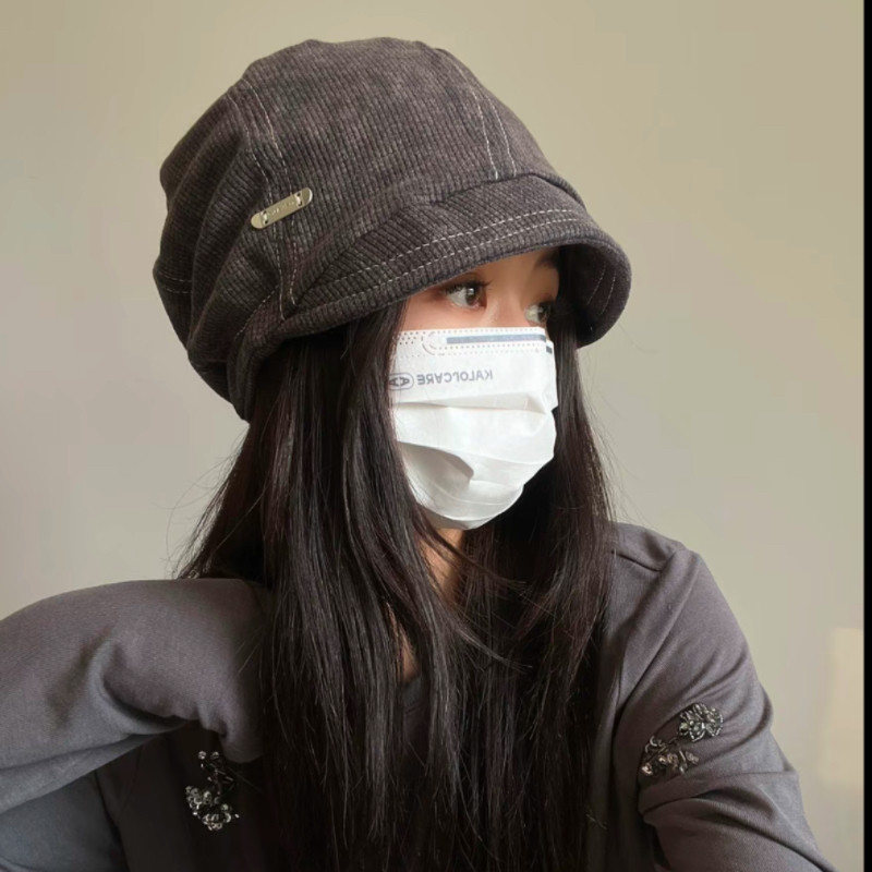 大头围复古素颜遮脸渔夫帽女秋冬