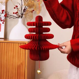 春字灯笼新年春节客厅装饰挂件2026新款立体蜂窝球折纸马年装饰
