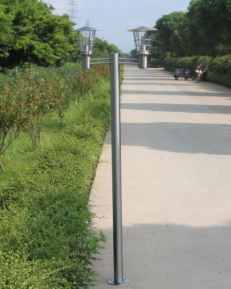 双头不锈钢庭院灯高杆路灯花园别墅led灯小区照明户外现代景观灯