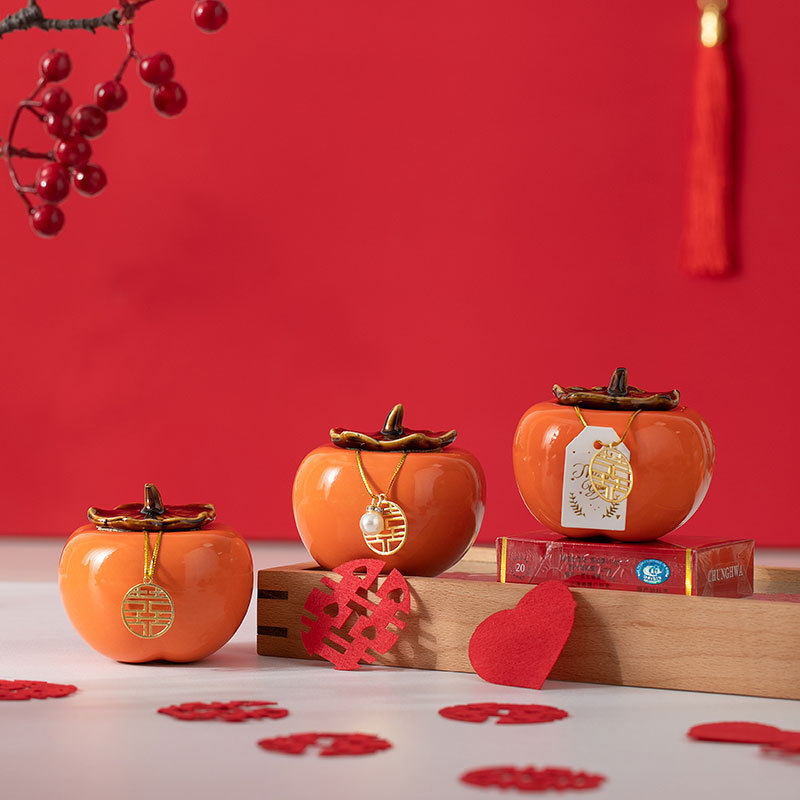 【便宜质量超好】喜柿子喜糖盒伴手礼盒摆件空盒子结婚喜糖罐柿柿