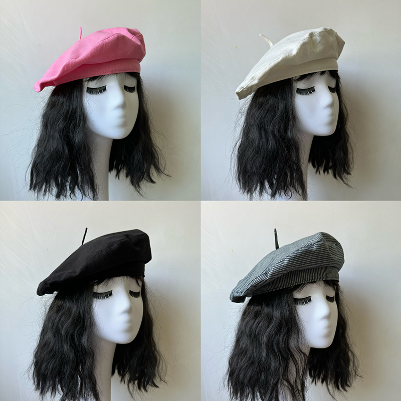 原创韩版多色透气贝雷帽气质画家帽纯色飞碟帽女休闲百搭复古洋气