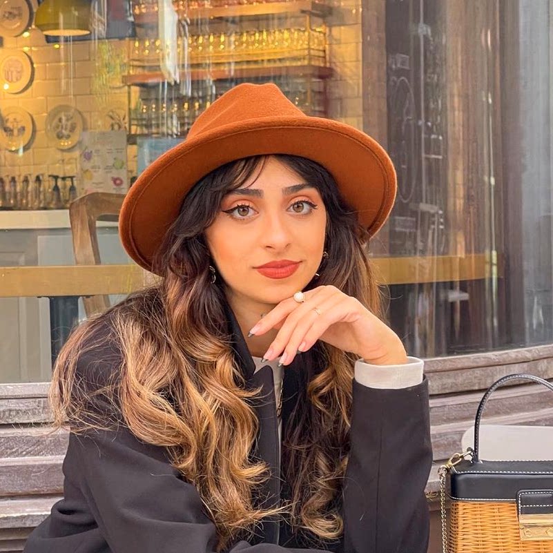 高颜值秋冬款毛呢礼帽简约平檐大沿爵士帽时尚走秀日常逛街穿搭