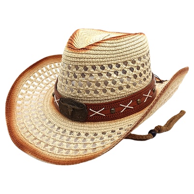 西部牛仔草帽民族风藏式遮阳礼帽