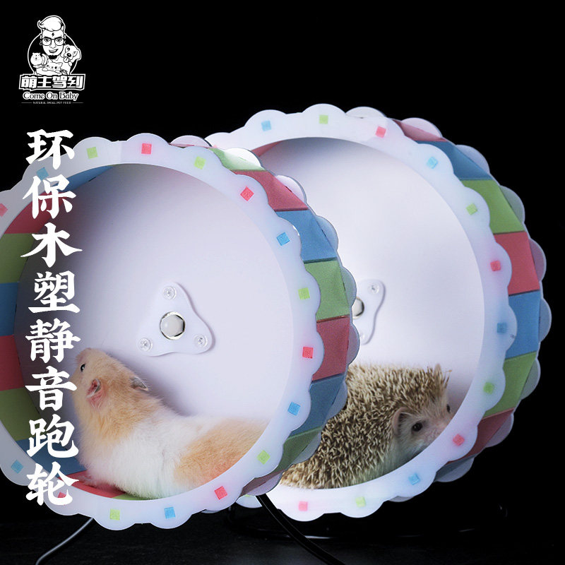 萌主驾到 非洲迷你刺猬蜜袋鼯花枝鼠静音跑步机磨爪磨指甲跑轮