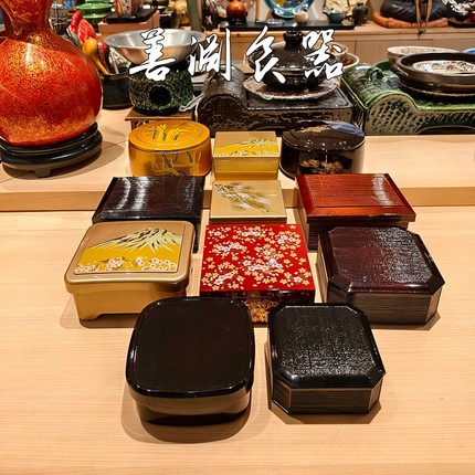 善渊日式鳗鱼饭盒长方盒漆盒盖饭盒塑料饭盒日本料理烧鸟烤肉餐具