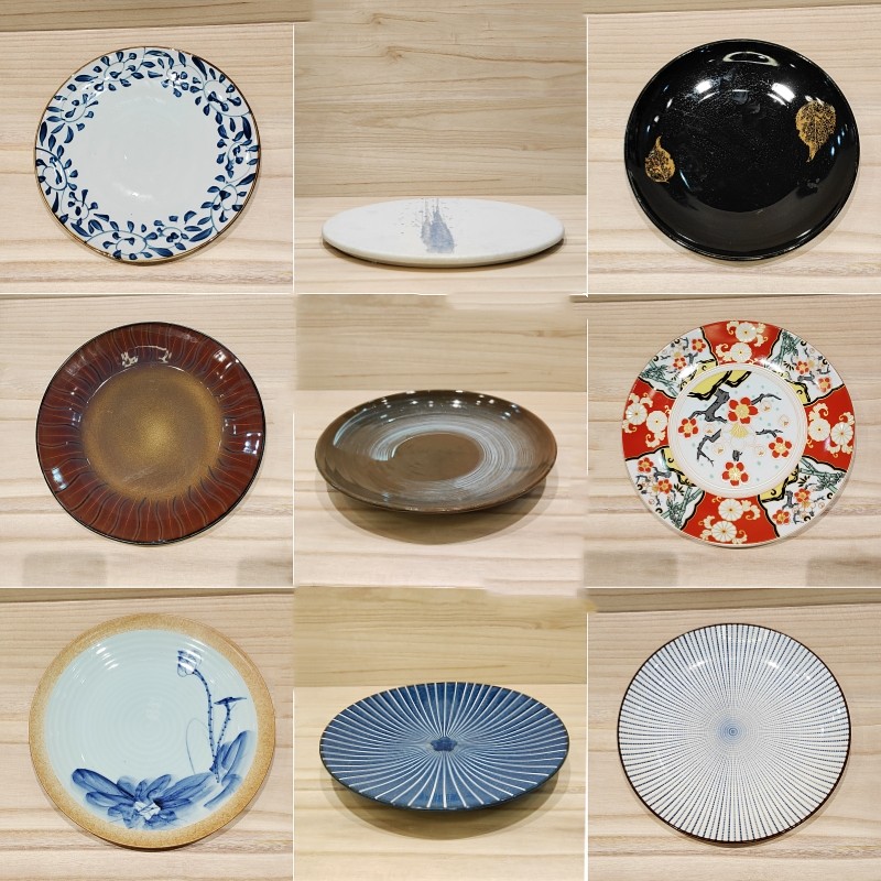 陶瓷西式风刺身盘日料平圆盘