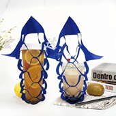 无纺布咖啡奶茶外卖打包袋饮料一杯袋创意镂空绿色单杯环保拉花袋