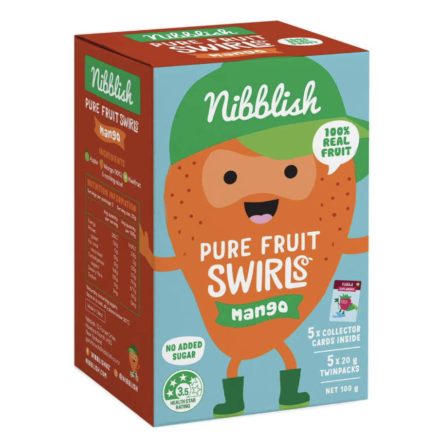 澳洲代购直邮 Nibblish Fruit Swirls 纯果汁水果卷 果丹皮 100g