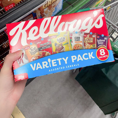 澳洲代购kelloggs家乐氏variety pack混合装钢铁侠muesli麦片275g