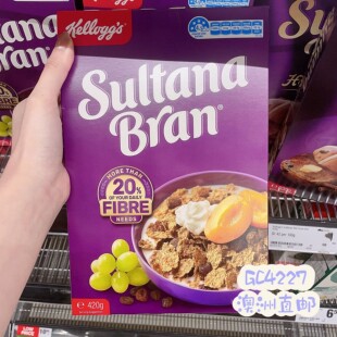 澳洲代购直邮Kelloggs家乐氏Sultana Bran葡萄干燕麦麸皮麦片420g