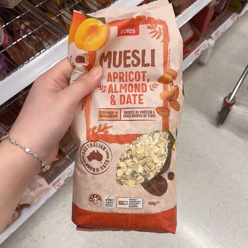 澳洲代购直邮 coles 自营 Muesli 水果坚果即食什锦麦片 750g